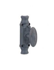 Black cast iron surface-mounted espagnolette handle for exposed rod