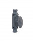 Black cast iron surface-mounted espagnolette handle for exposed rod Black cast iron surface-mounted espagnolette handle for exposed rod
