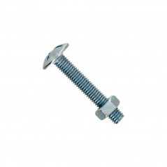 Boulon poêlier en acier zingué 5x16mm 16 pièces