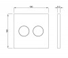 LUGA WISA XS pneumatic concealed WC control panel, two-touch, matt chrome-plated LUGA WISA XS pneumatic concealed WC control panel, two-touch, matt chrome-plated