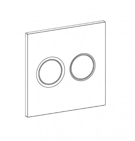 Plaque de commande LUGA WC encastré WISA XS pneumatique, double touche, chromé mat