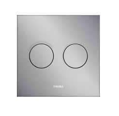 Plaque de commande LUGA WC encastré WISA XS pneumatique, double touche, chromé mat