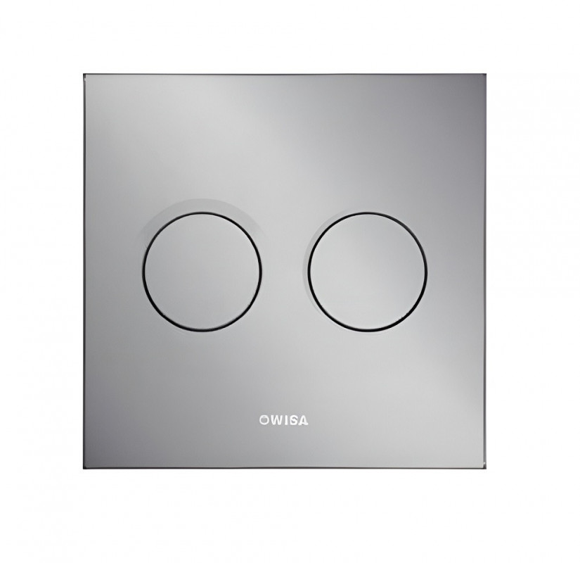 Plaque de commande LUGA WC encastré WISA XS pneumatique, double touche, chromé mat Plaque de commande LUGA WC encastré WISA XS pneumatique, double touche, chromé mat