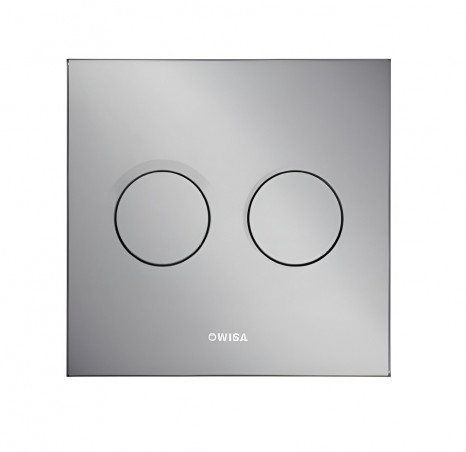 Plaque de commande LUGA WC encastré WISA XS pneumatique, double touche, chromé mat