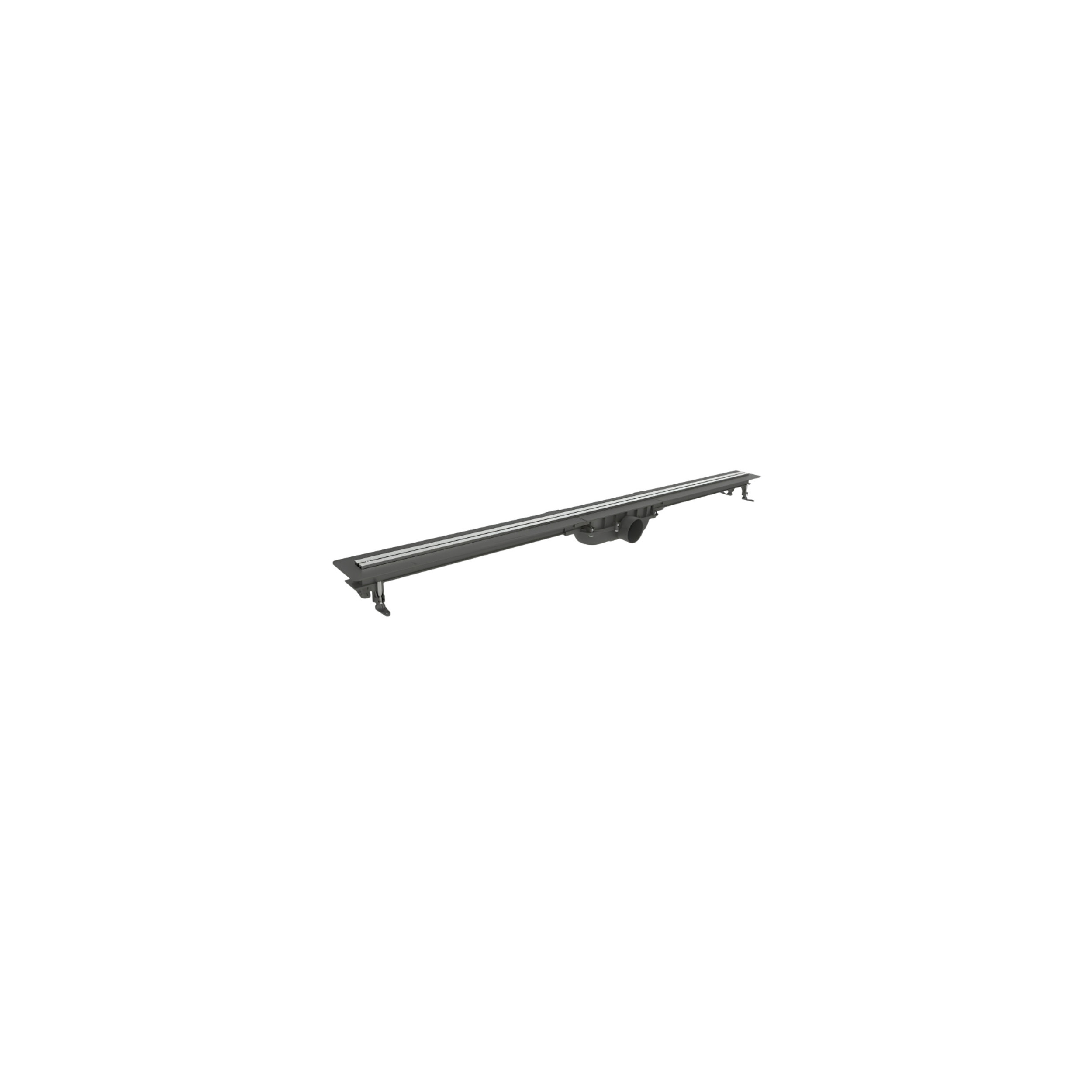 Extraflache Duschrinne, verstellbar von 400 bis 1200 mm, inkl. Dichtungsband, Panama