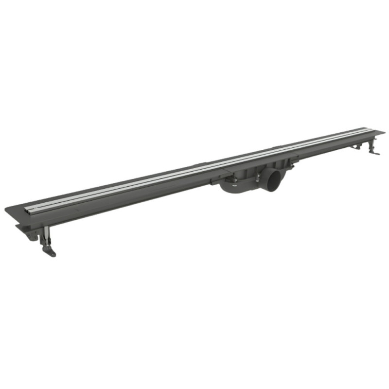 Caniveau de douche extra-plat ajustable de 400 à 1200 mm, bande d'étanchéité incluse, Panama Caniveau de douche extra-plat ajustable de 400 à 1200 mm, bande d'étanchéité incluse, Panama