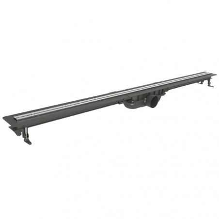 Caniveau de douche extra-plat ajustable de 400 à 1200 mm, bande d'étanchéité incluse, Panama