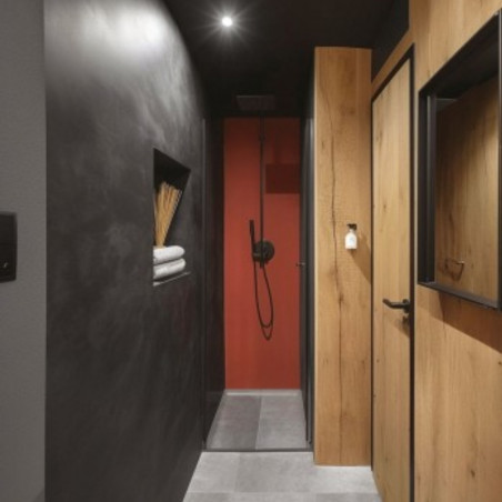 Caniveau de douche extra-plat ajustable de 400 à 1200 mm, bande d'étanchéité incluse, Panama
