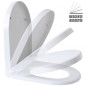 Abattant WC universel Type D, entraxe 50 à 175 mm, fixation dessus, blanc Abattant WC universel Type D, entraxe 50 à 175 mm, fixation dessus, blanc