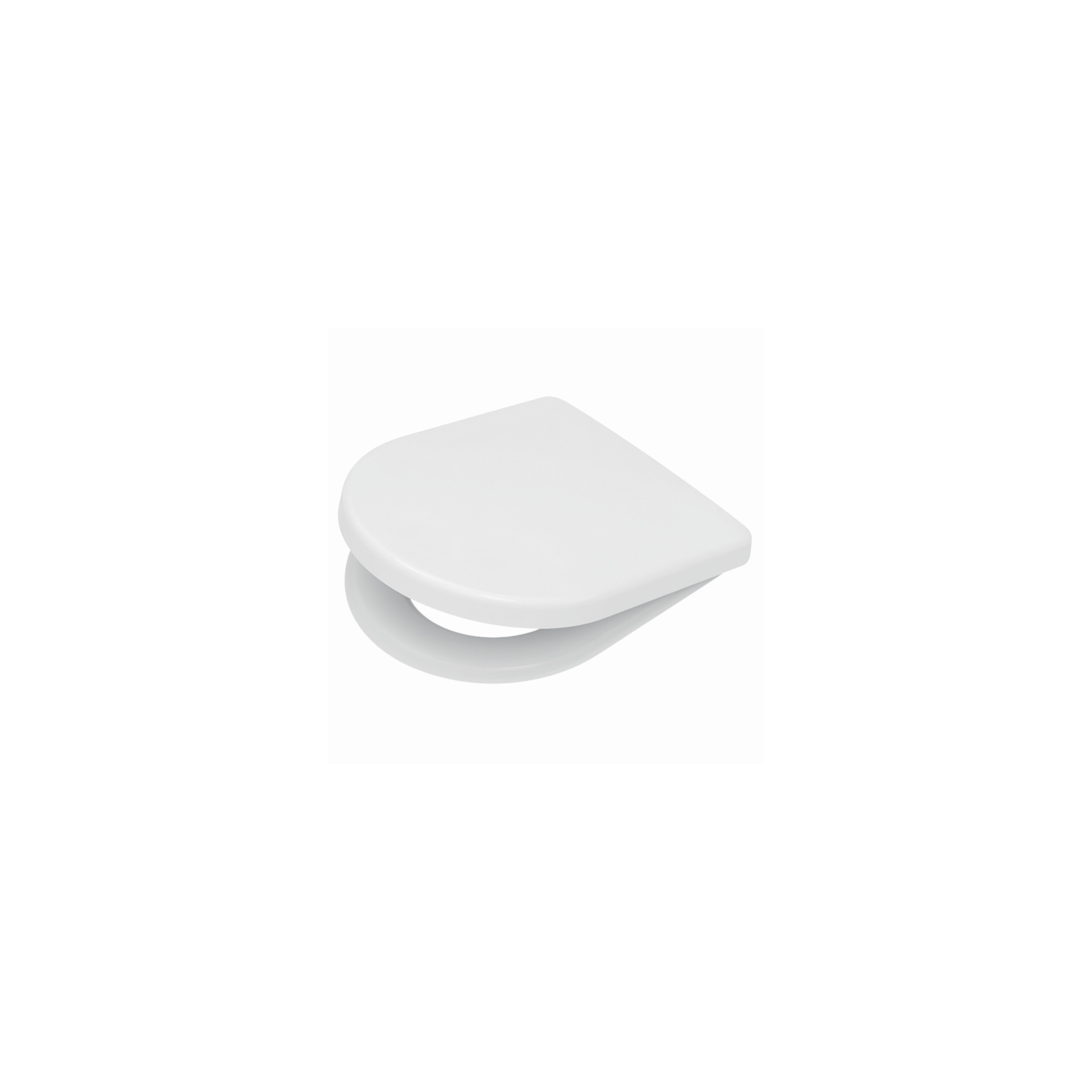 Abattant WC universel Type D, entraxe 50 à 175 mm, fixation dessus, blanc