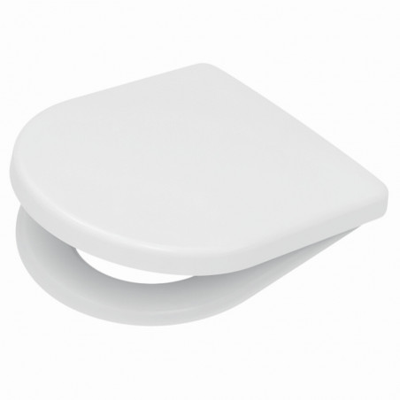 Abattant WC universel Type D, entraxe 50 à 175 mm, fixation dessus, blanc