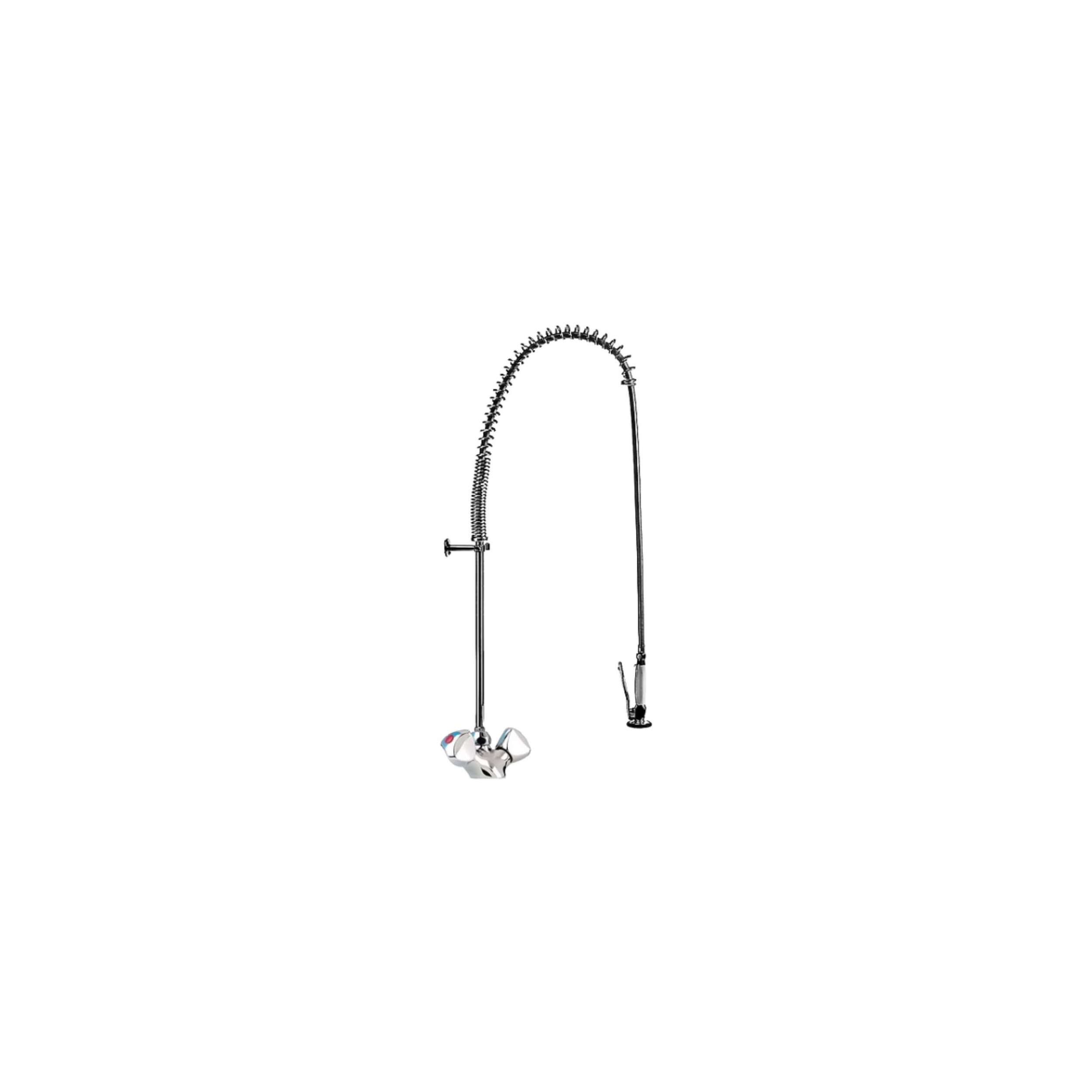 Grifo monomando grande para fregadero de cocina con ducha prelavado
