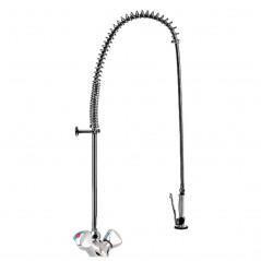 Grifo monomando grande para fregadero de cocina con ducha prelavado