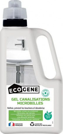 Gel entretien canalisations microbilles 1L ECOGENE