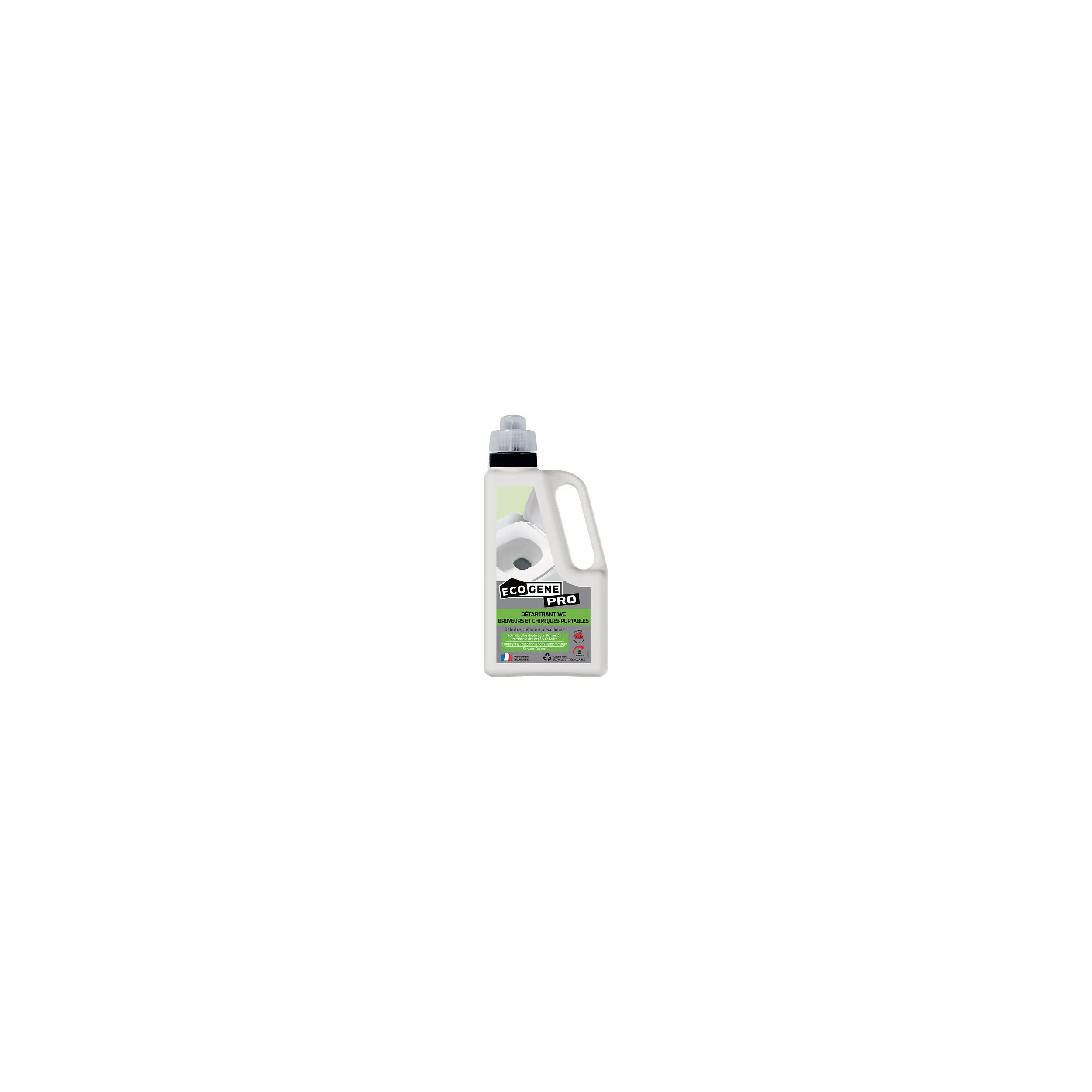 Détartrant WC broyeurs et chimiques portables 1L ECOGENE PRO