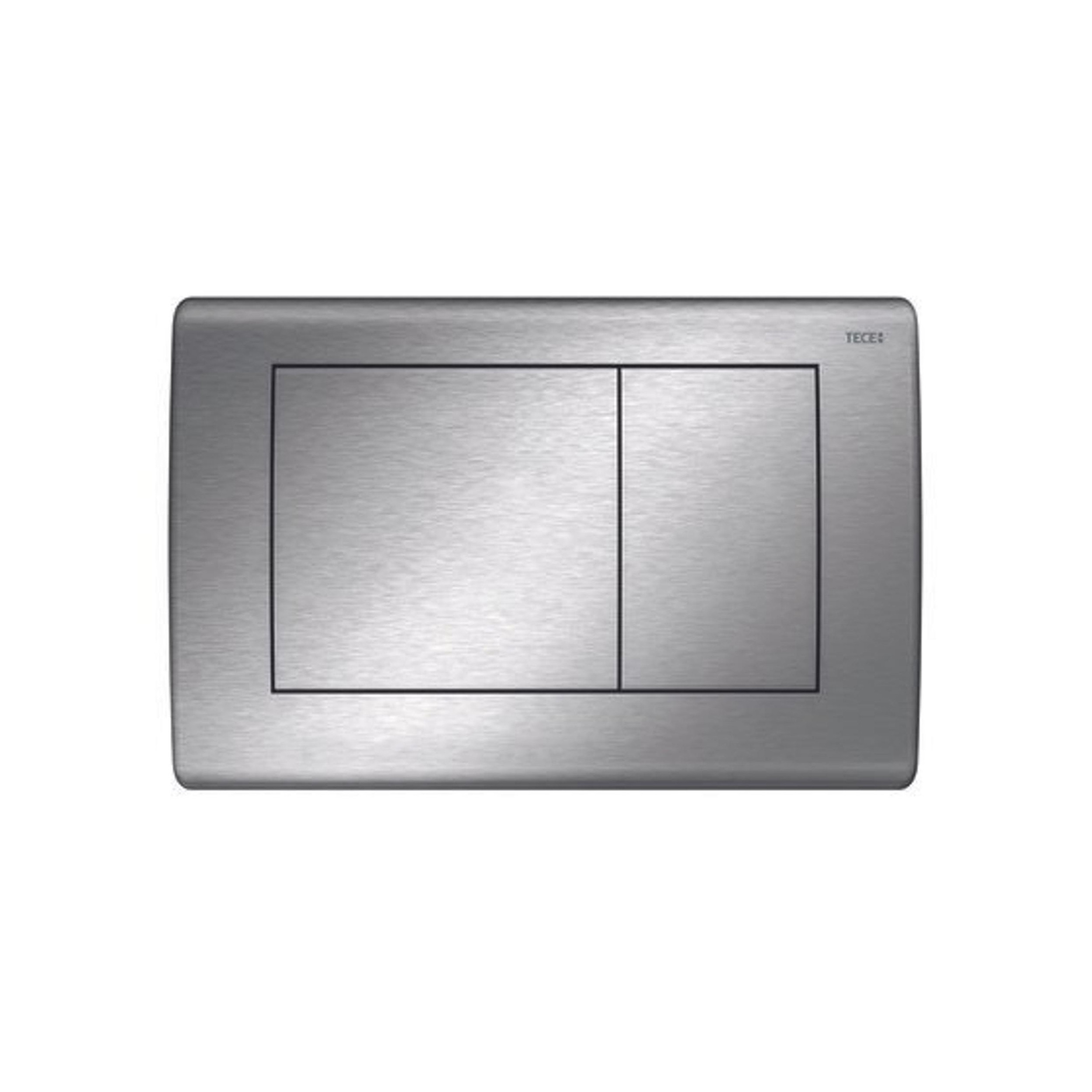 Plaque de commande WC TECE PLANUS inox brossé 2 touches