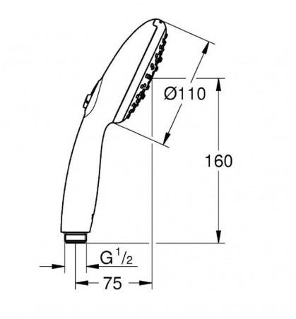 Douchette 3 jets GROHE Tempesta Hand Shower 110 mm