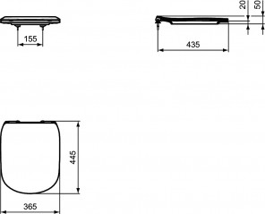 Abattant WC ultrafin IDEAL STANDARD Tesi softclose blanc