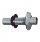 Chrome-plated bulkhead feedthrough 7cm male male 15x21, pair