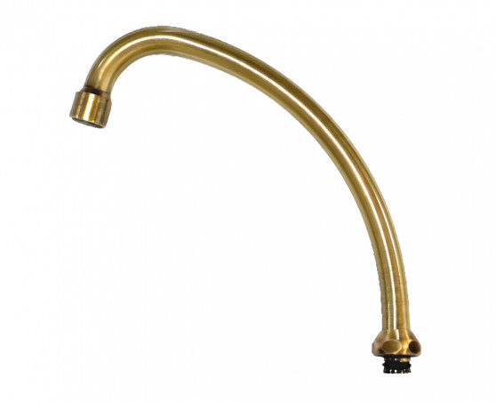 Bec col de cygne diamètre 18 mm vieux bronze pour mélangeur évier TIFFANY