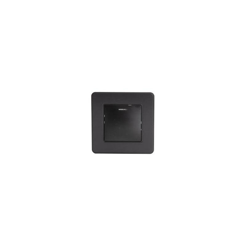 Bouton poussoir à voyant modèle KOURO métal noir brossé ZENITECH Bouton poussoir à voyant modèle KOURO métal noir brossé ZENITECH