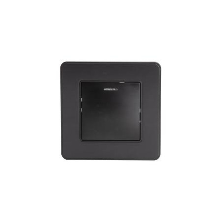 Bouton poussoir à voyant modèle KOURO métal noir brossé ZENITECH