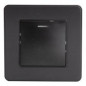 Bouton poussoir à voyant modèle KOURO métal noir brossé ZENITECH Bouton poussoir à voyant modèle KOURO métal noir brossé ZENITECH