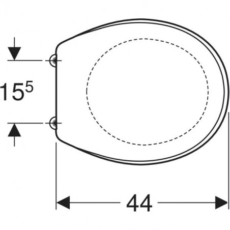 Toilet seat GEBERIT model Bastia bottom fixing 503.123.00.1 - Image 2/3