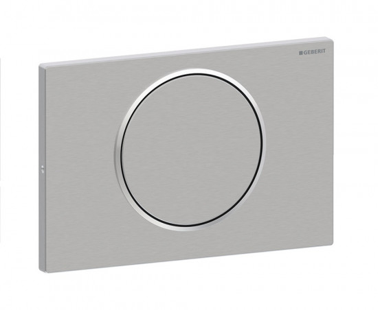 Plaque de déclenchement WC encastré Geberit Sigma10, ronde, rinçage interrompable, vissable