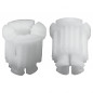 White plastic clip, bag of 10 pieces.
