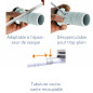 Vidage vasque gain de place, bonde lavabo universel recoupable , chromé et blanc NF