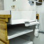 Vidage vasque gain de place, bonde lavabo universel recoupable , chromé et blanc NF