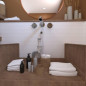Vidage vasque gain de place, bonde lavabo universel recoupable , chromé et blanc NF
