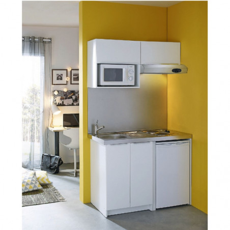 Meuble cuisine haut niche-four CLASSIK 60 cm 1 abattant blanc L.60 x P.35 x H.60 cm
