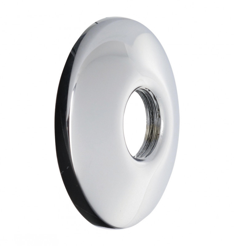 Rounded rosette 12x17 chrome-plated per pair