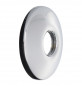 Rounded rosette 12x17 chrome-plated per pair