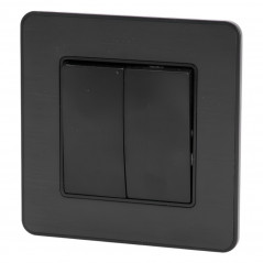 Double va-et-vient modèle KOURO métal noir brossé ZENITECH