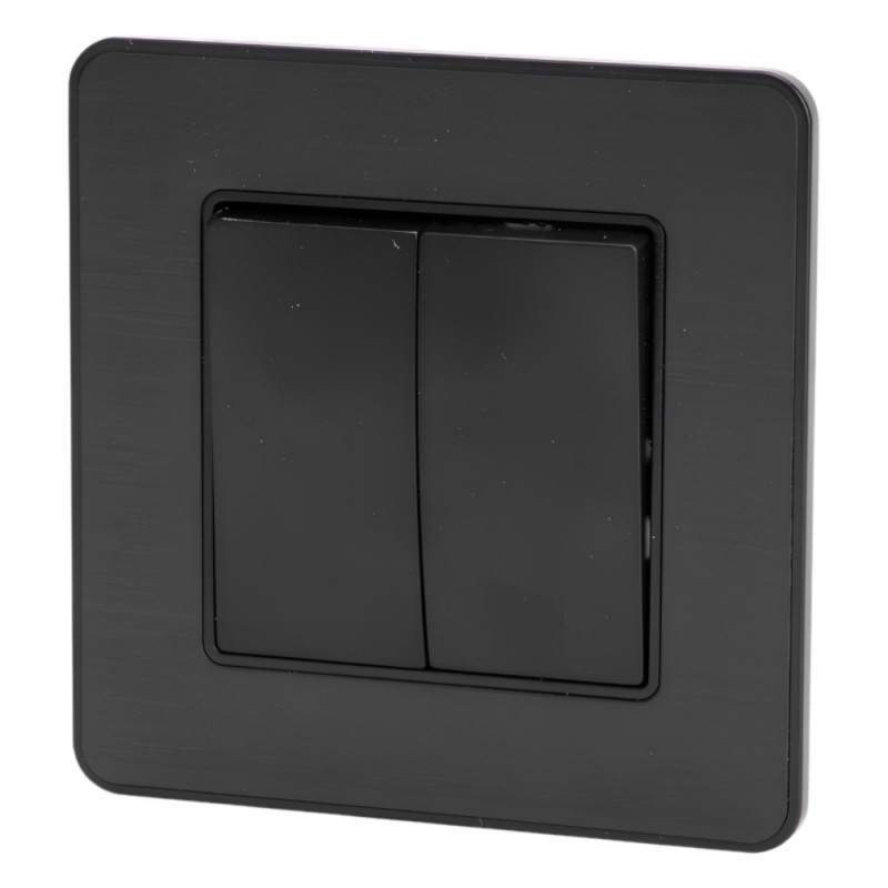 Double va-et-vient modèle KOURO métal noir brossé ZENITECH