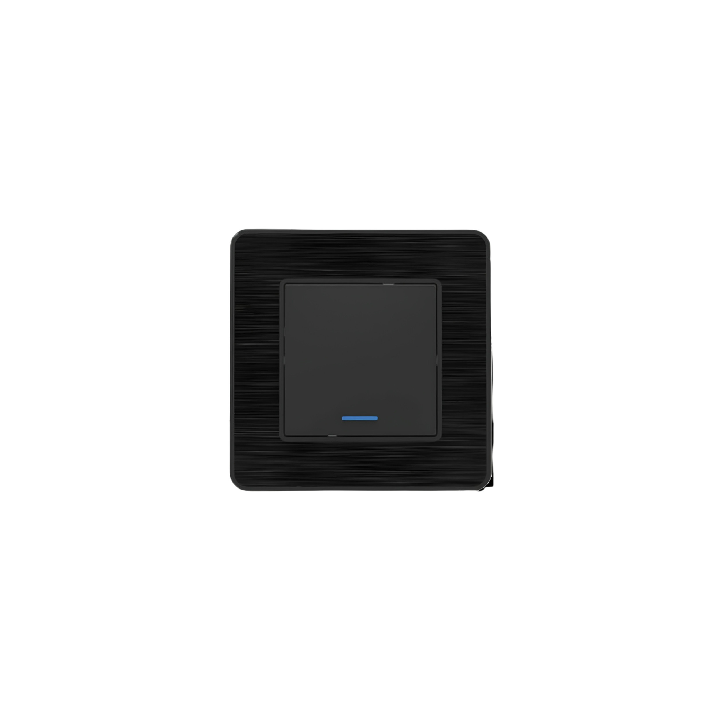 Bouton poussoir à voyant modèle KOURO métal noir brossé ZENITECH