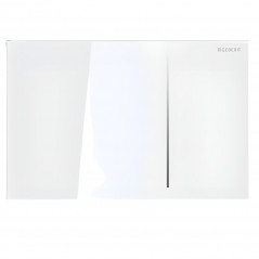 Plaque de commande WC encastré Geberit Sigma 70, double touche, blanc