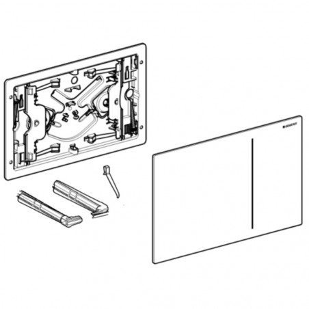 Geberit Sigma 70 inbouw WC bedieningspaneel, twee knoppen, wit
