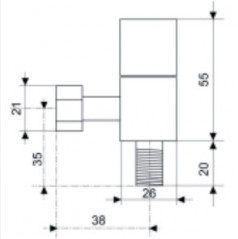 WIRQUIN square design WC angle tap