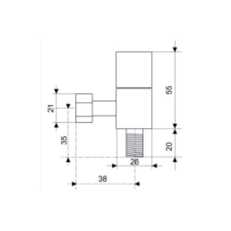 WIRQUIN square design WC angle tap