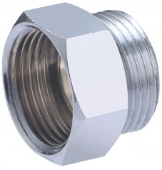 Chrome plated male female nipple 20x27 / 20x27