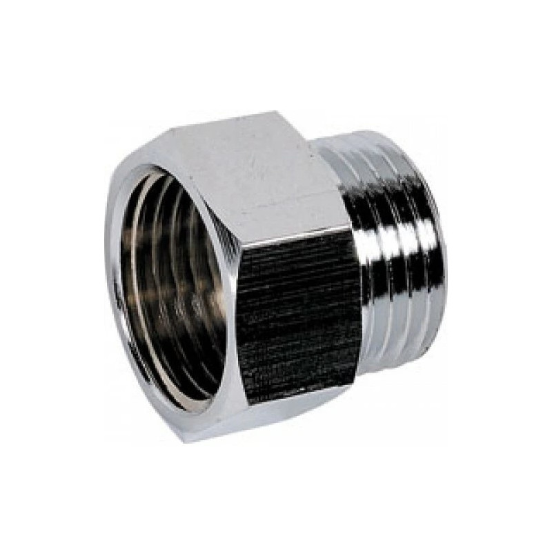 Pezón cromado macho hembra 12x17 / 12x17 Pezón cromado macho hembra 12x17 / 12x17