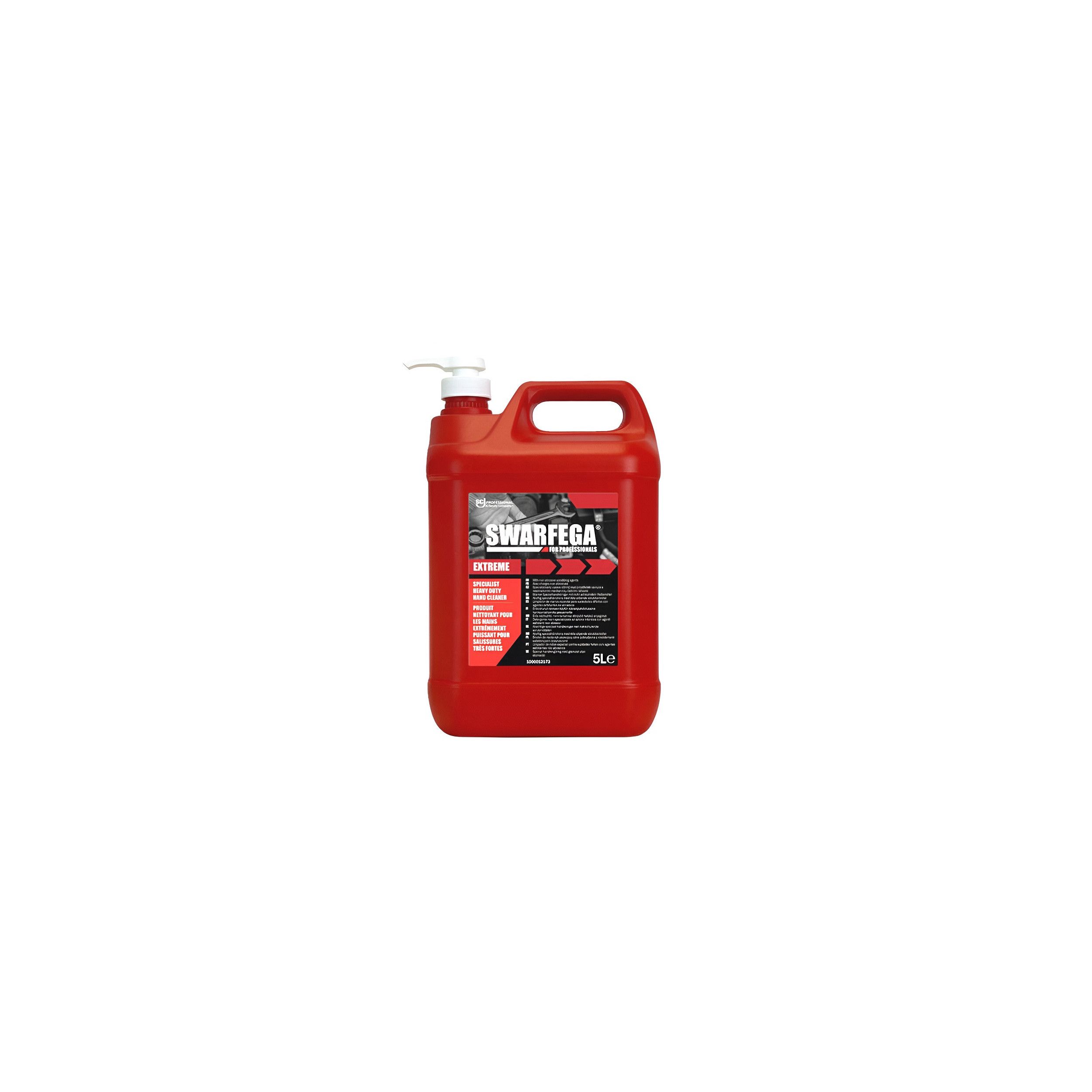 Nettoyant mains professionnel SWARFEGA EXTREME, bidon-pompe 5L