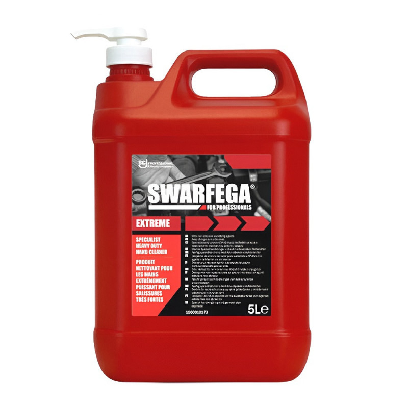 Nettoyant mains professionnel SWARFEGA EXTREME, bidon-pompe 5L