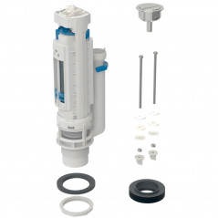 Mécanisme WC Geberit type 290 remplacement ALLIA, SELLES ROYAN CLICO,  Prima 6, bouton 50 mm chromé