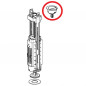 Bouton poussoir plat diamètre 50 mm pour mécanisme WC type 290 ALLIA SELLES Bouton poussoir plat diamètre 50 mm pour mécanisme WC type 290 ALLIA SELLES