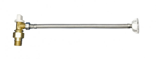 Flexible d'alimentation avec robinet d'arrêt 15x21 WC encastré Wisa XS